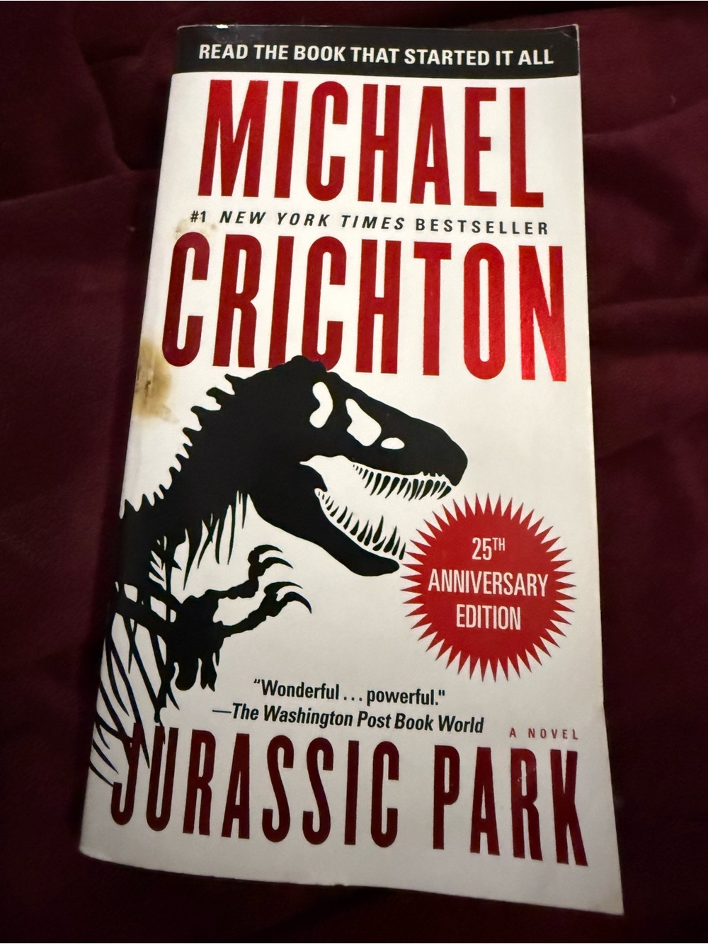 3 for $28 Jurassic Park Novel 25th Anniversary Edition by Michael Crichton
